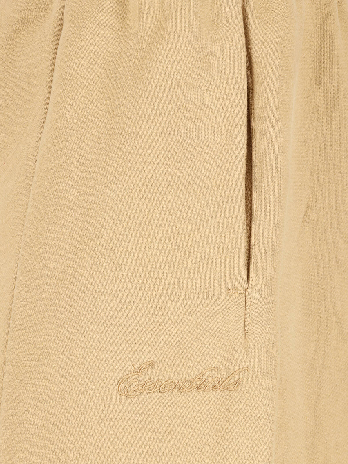 Beige Wide-Leg Cropped Tonal Embroidered Trousers