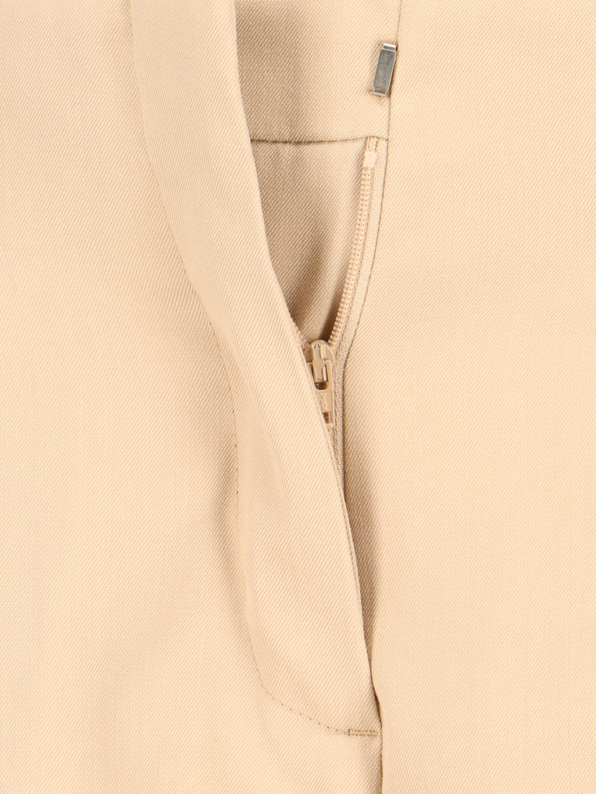 Tailored Trousers, In Beige Virgin Wool