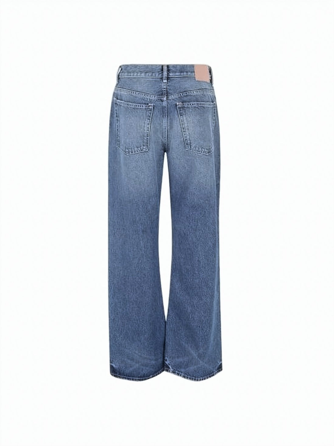 Wide-Leg Denim Pants with Classic Five-Pocket Design