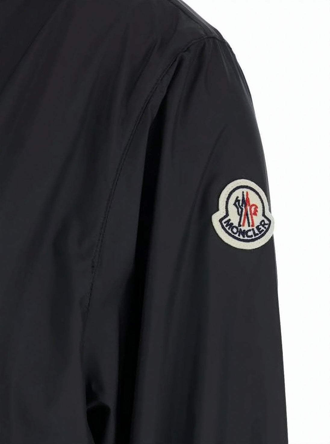 Black Jacket with Hood and Zipper Closure