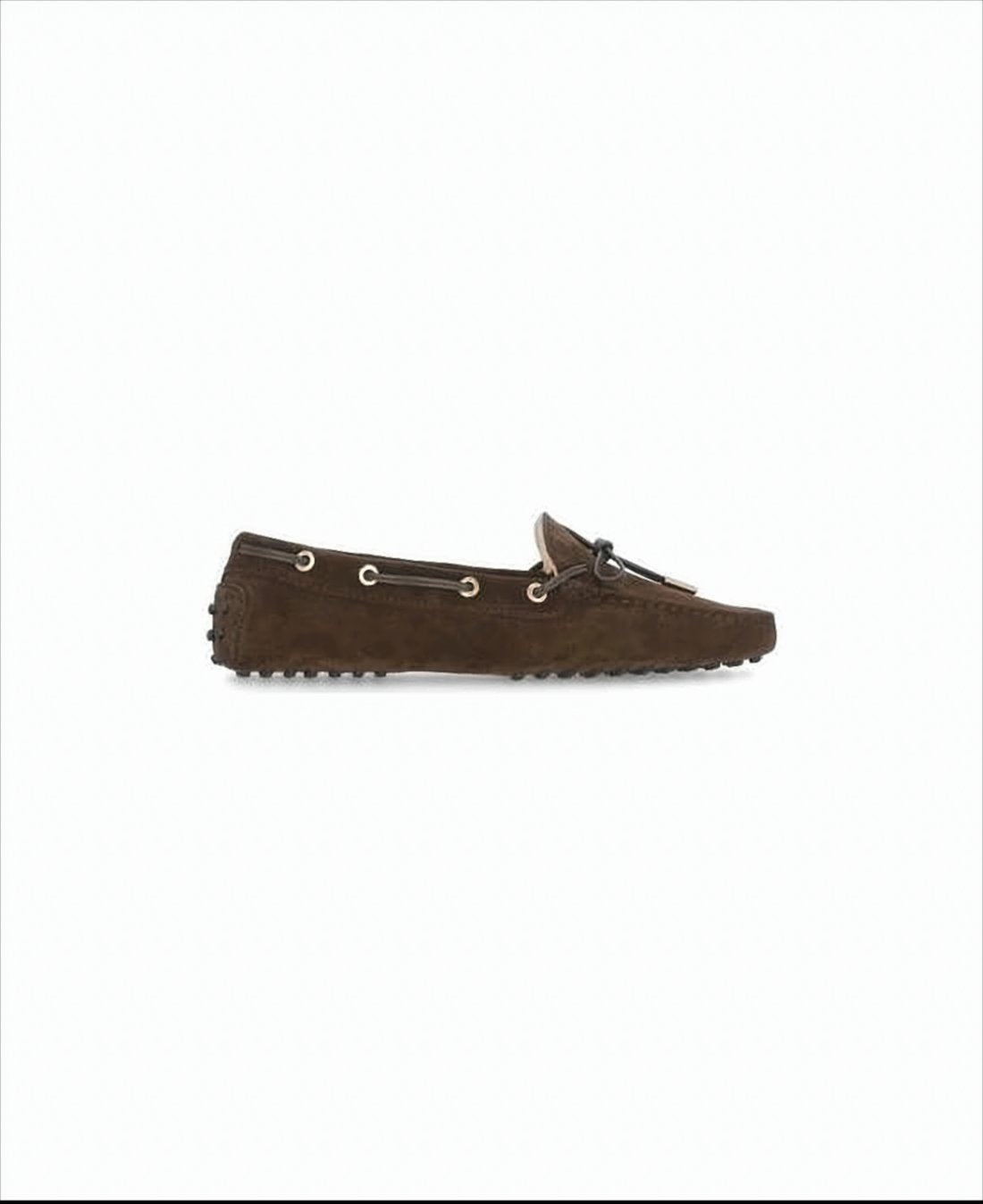 Suede Loafers with Decorative Bow