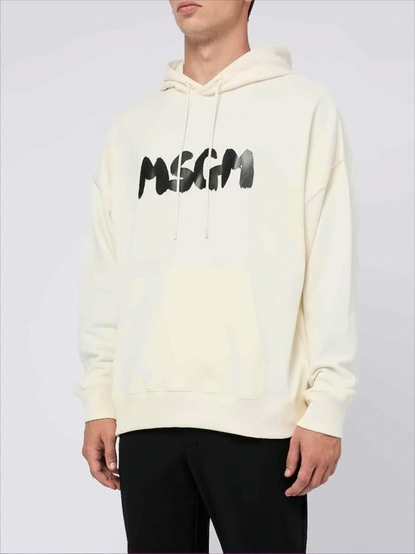 Relaxed-Fit Graphic Logo Hoodie
