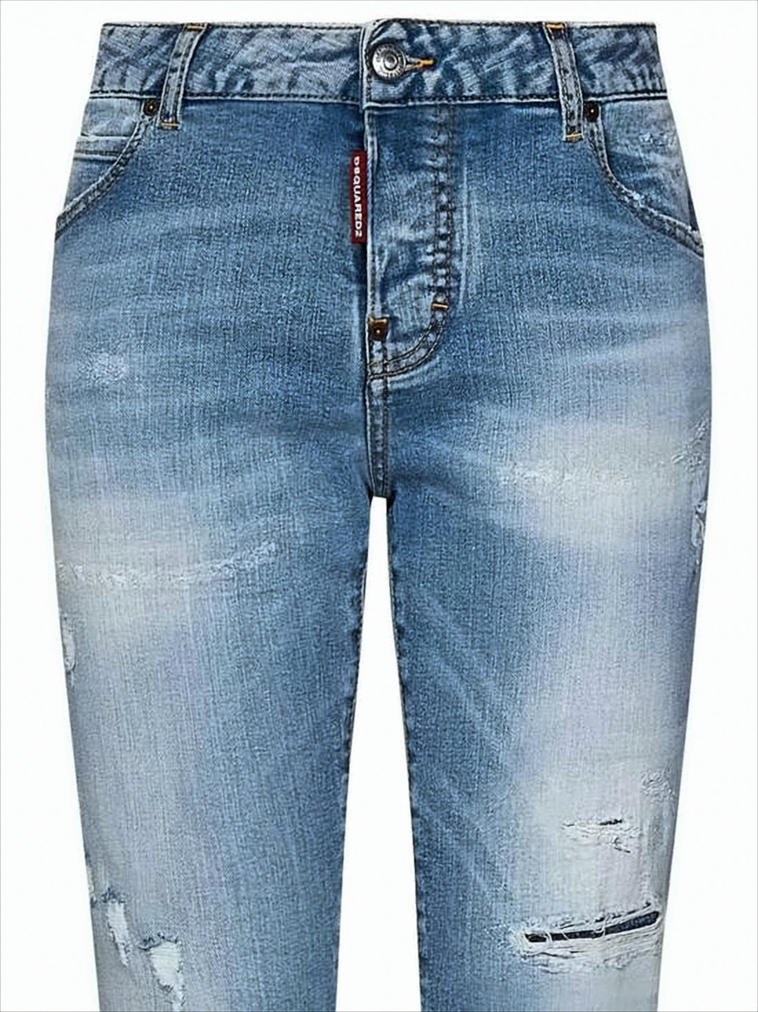 Mid-Rise Slim Fit Denim Pants