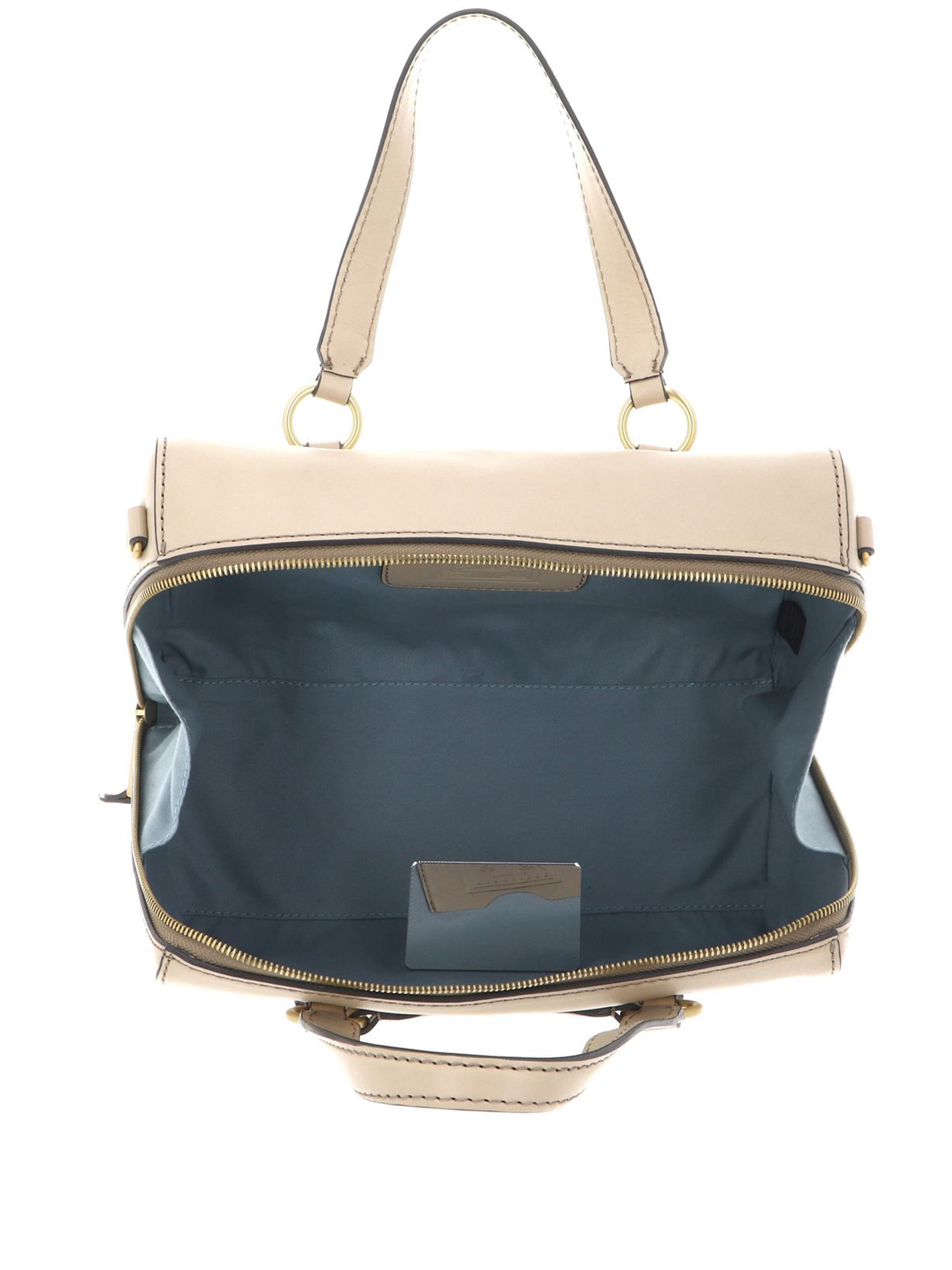 Black Handbag W/Shoulder Structured Leather Handbag
