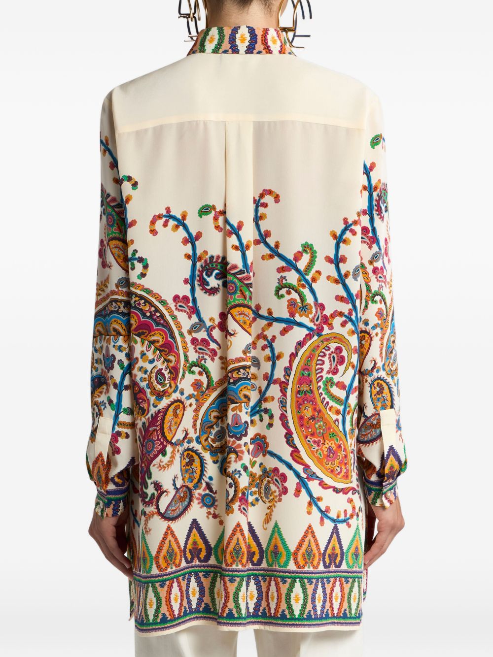 Paisley Silk Shirt with Classic Collar