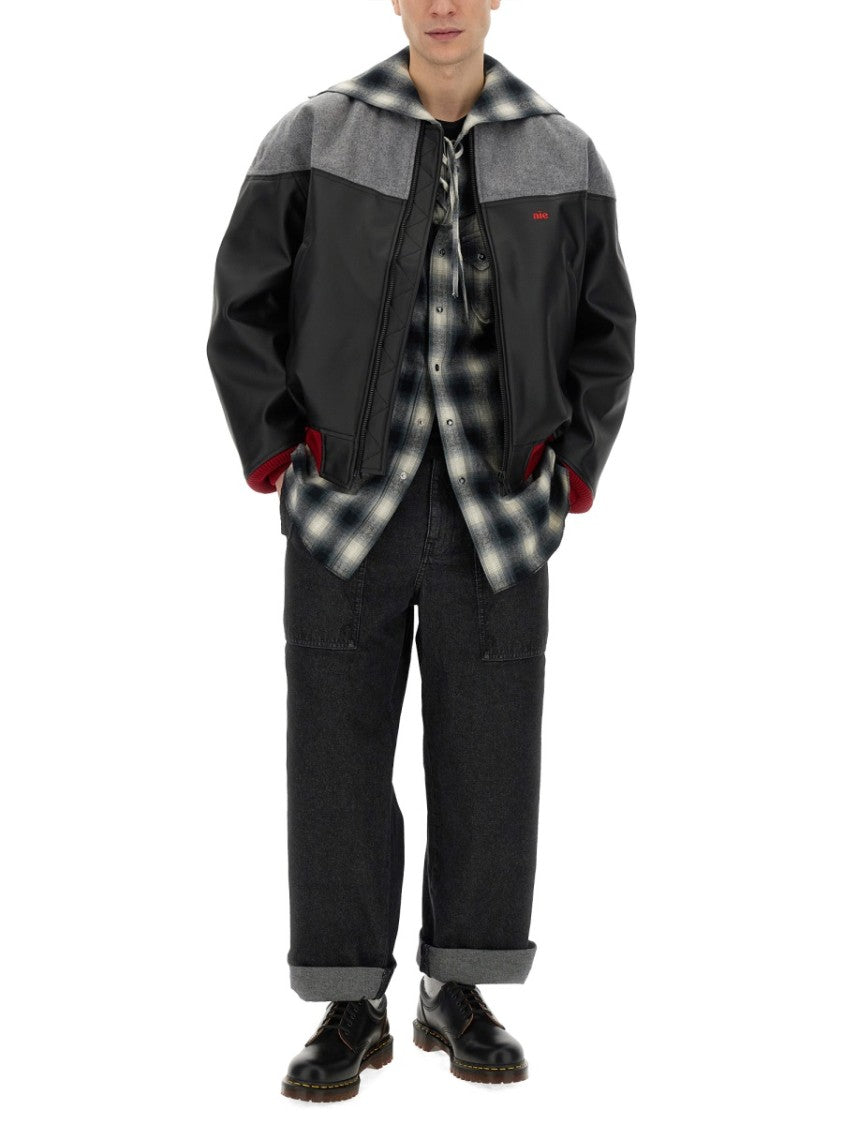 Casual Jacket With Contrasting Wool Upper