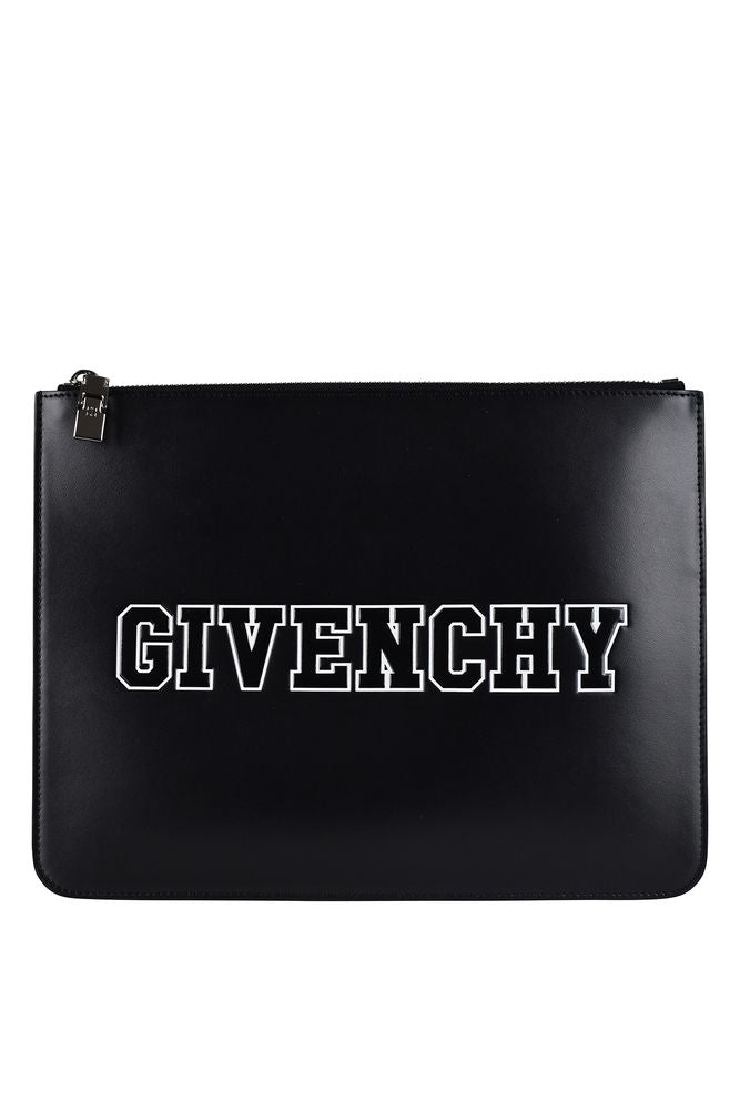 Rectangular Black Leather Givenchy Clutch