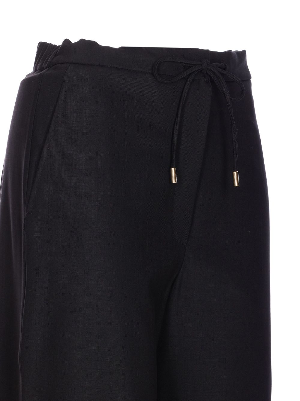 Straight-Leg Trousers With Adjustable Drawstring
