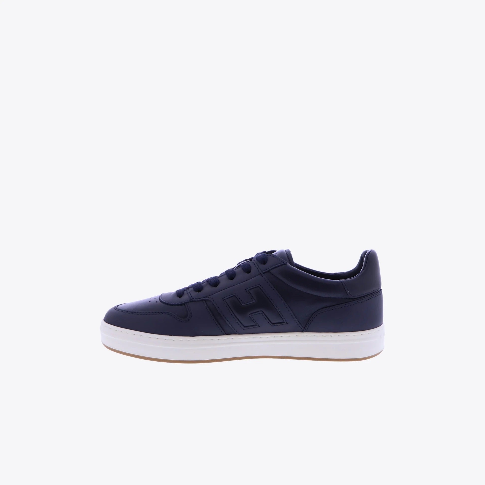 Contemporary Blue Sneakers With Embossed 'H' Detail