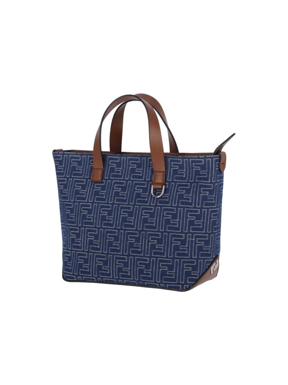 "Ff" Small Bora Tote Bag Blue