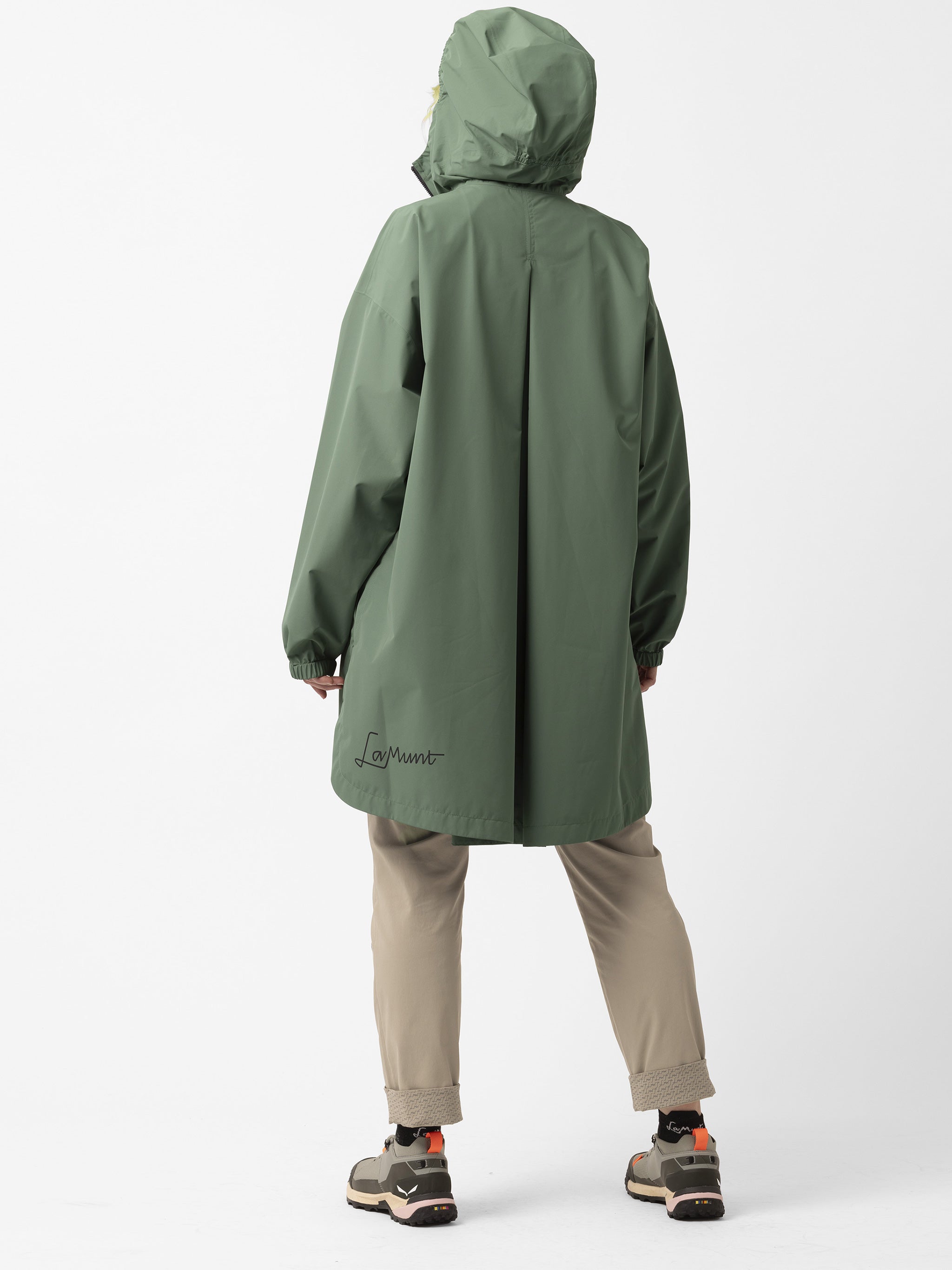 Green Emma 2.5L Hooded Pleat Jacket