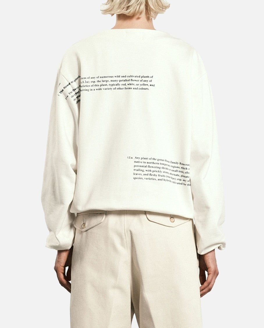 Relaxed Crewneck Sweatshirt With Striking Abstract Print