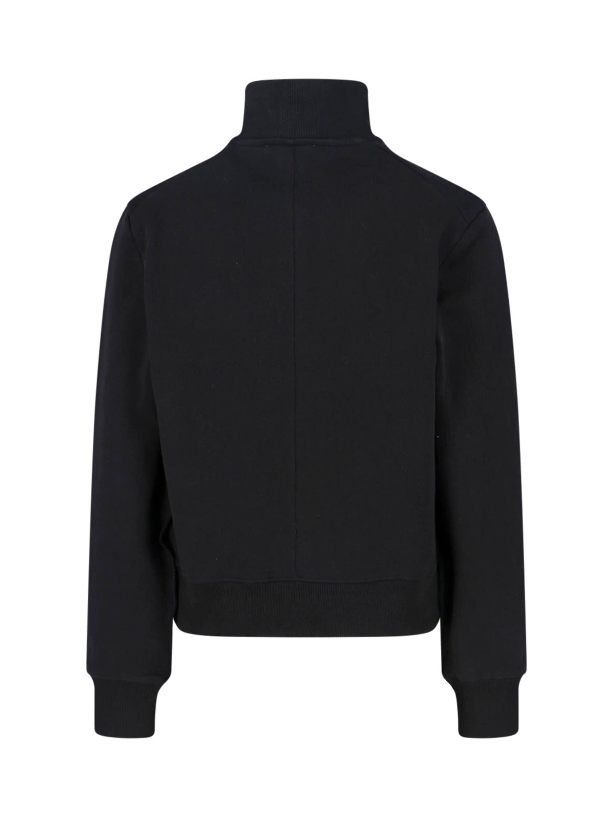 Black Port High-Collar Cotton Sweatshirt