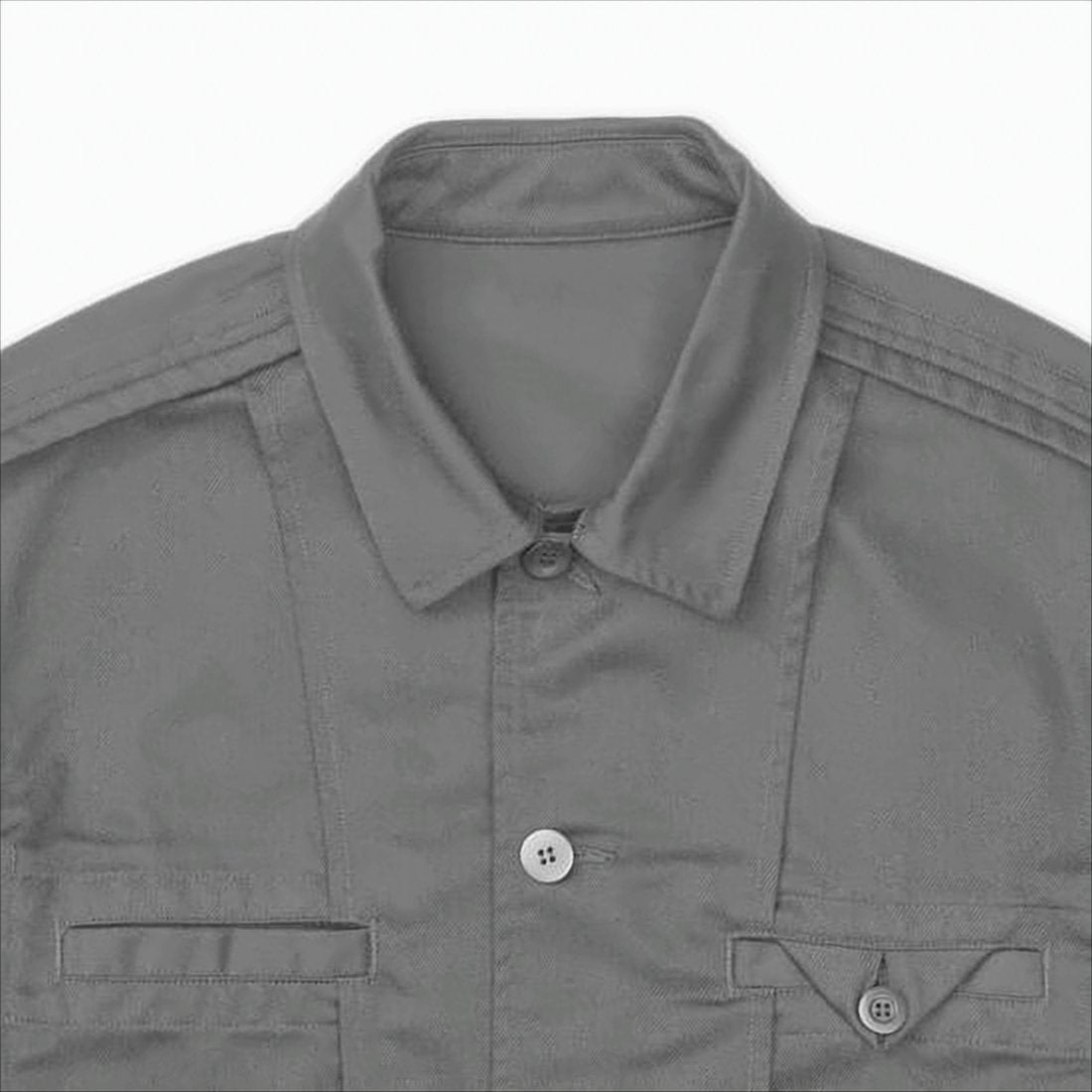 Structured Grey Jacket with Classic Collar