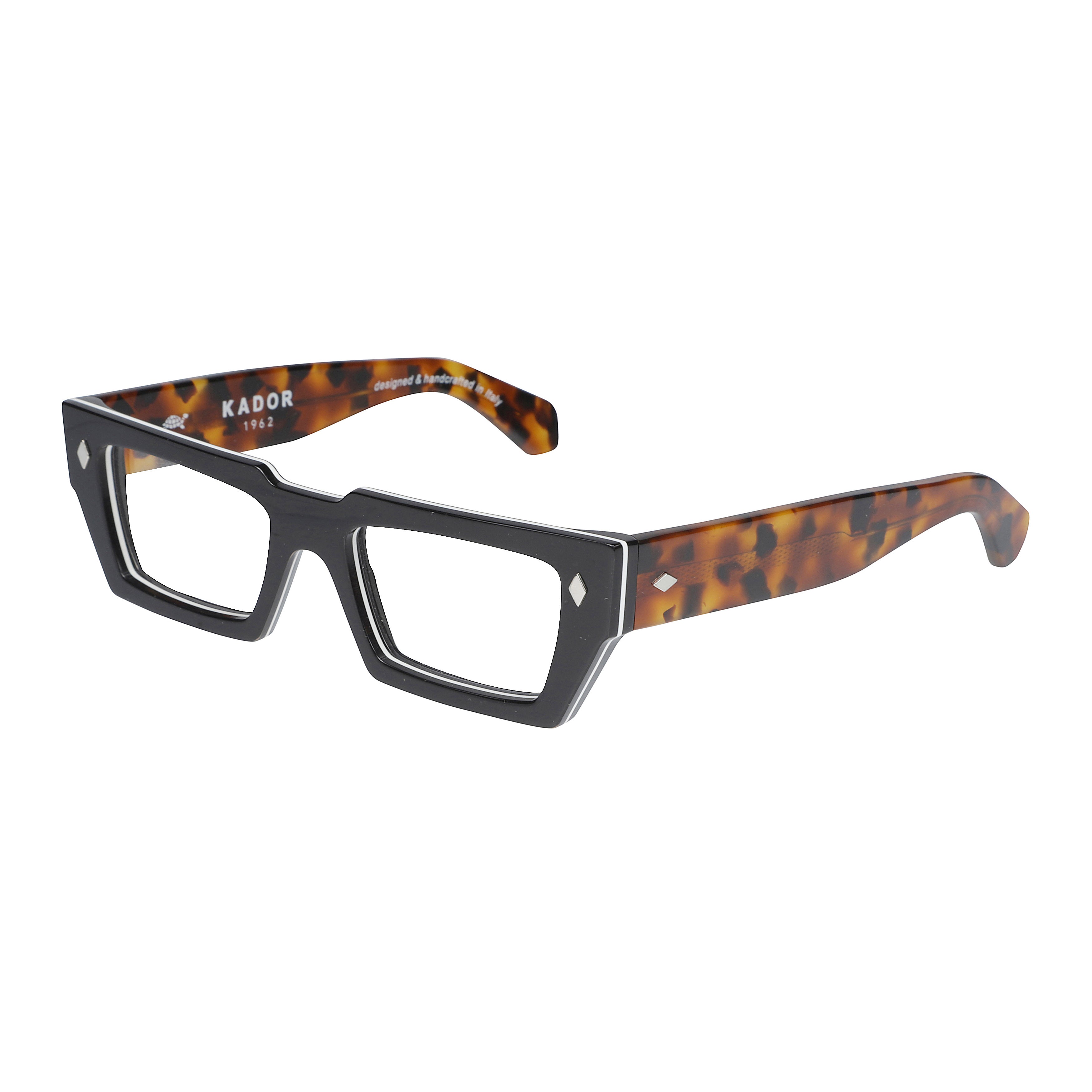 Disko Rectangular Frame Sunglasses with Tortoiseshell Arms