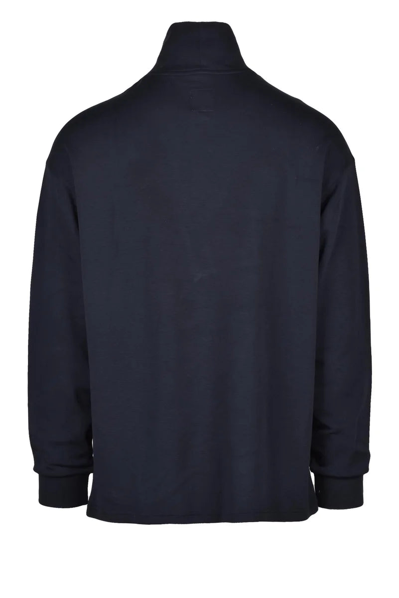 Mock Neck Black Technical Sweatshirt