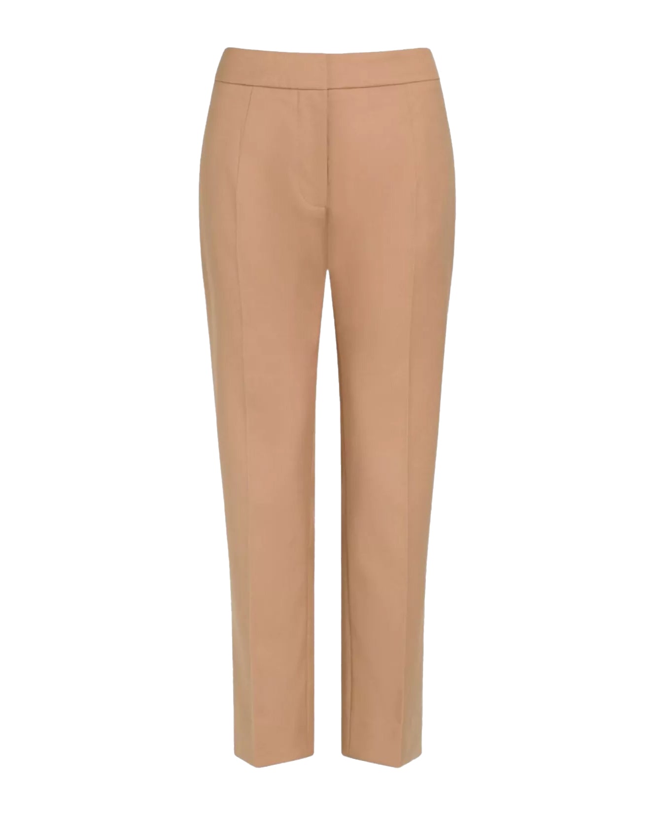 Cropped Tailored Capri Trousers With Subtle Seam Detailing