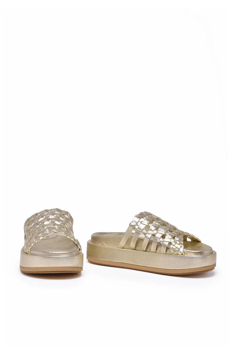 Wedge Mule - Beige
