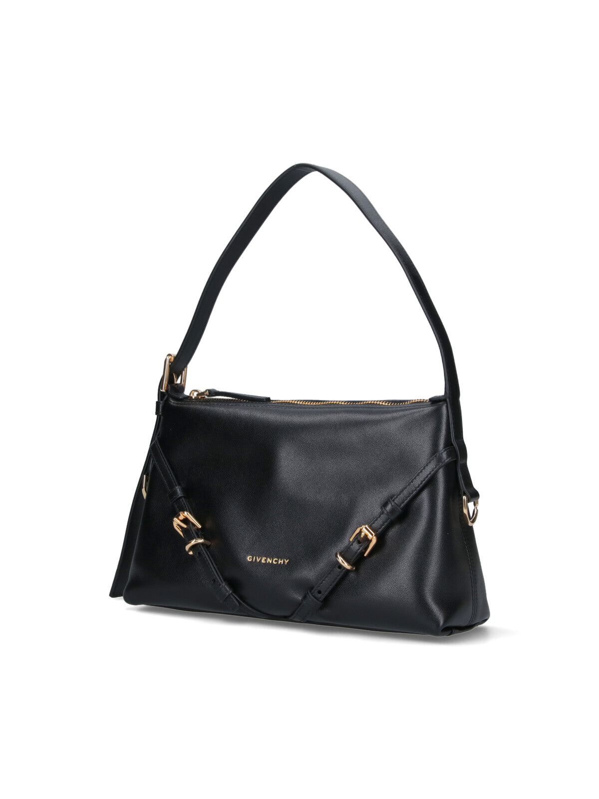 Mini Black Leather Shoulder Bag