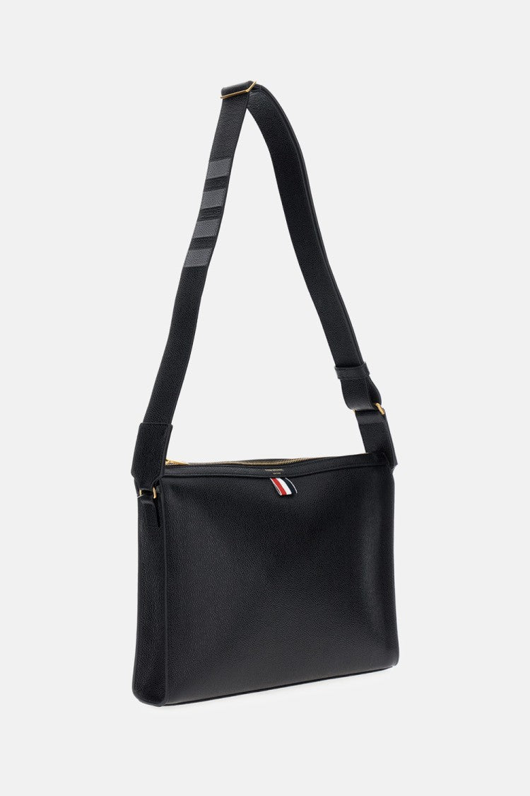 Black Grain Leather Shoulder Bag