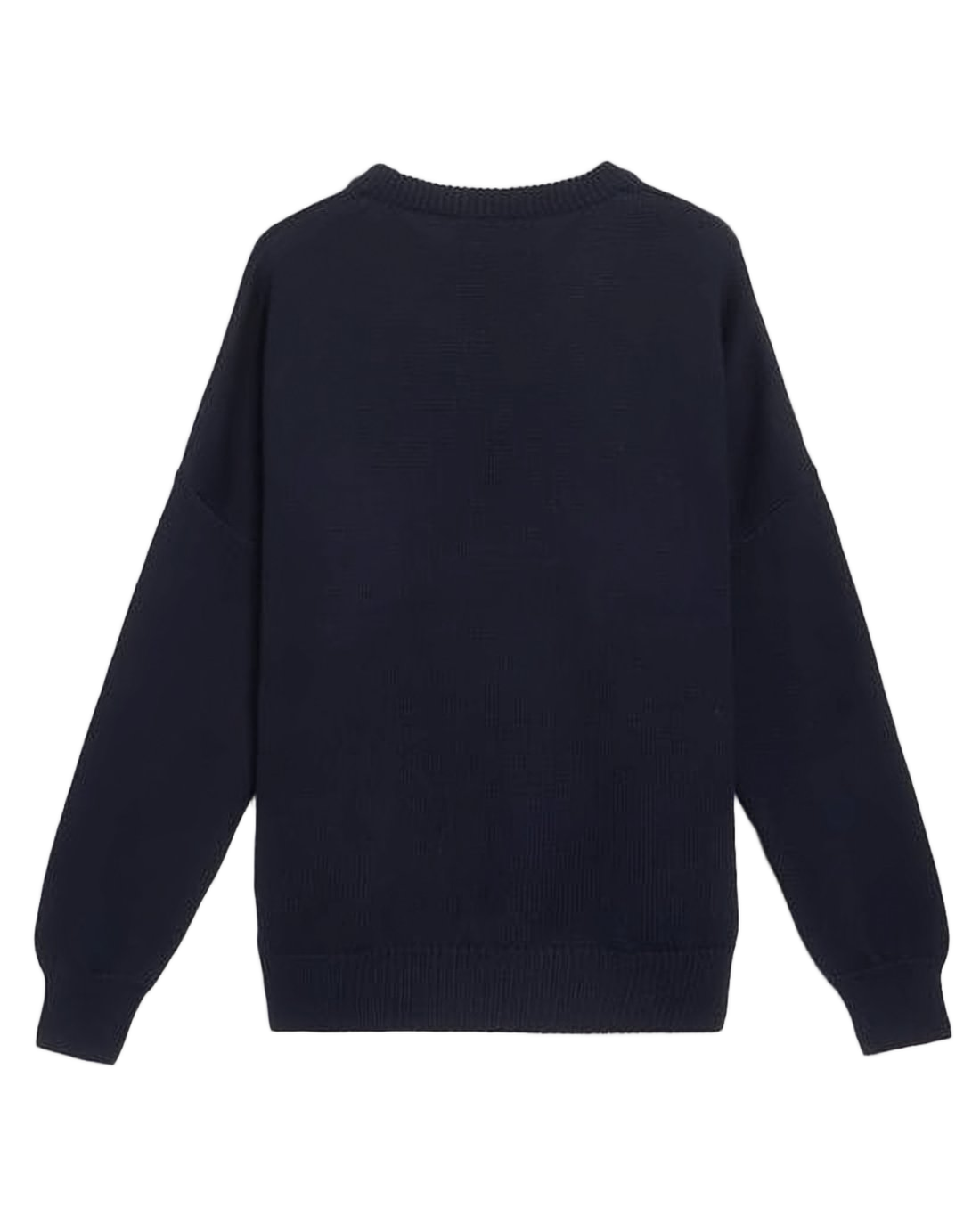 Relaxed Fit Black Merino Wool Sweater