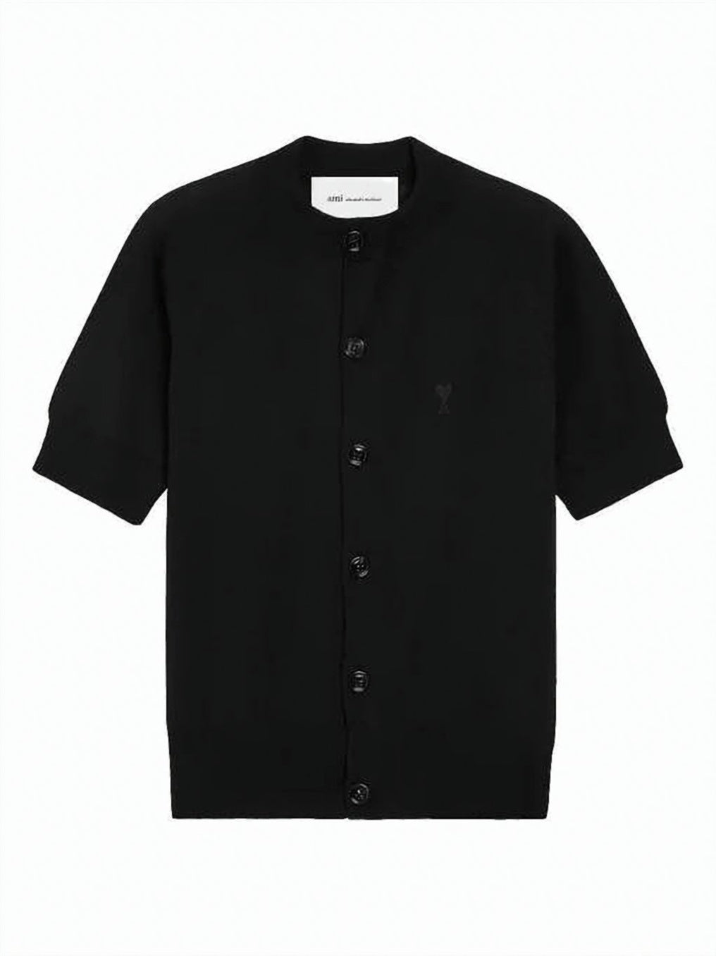 Fitted Black Wool Cardigan