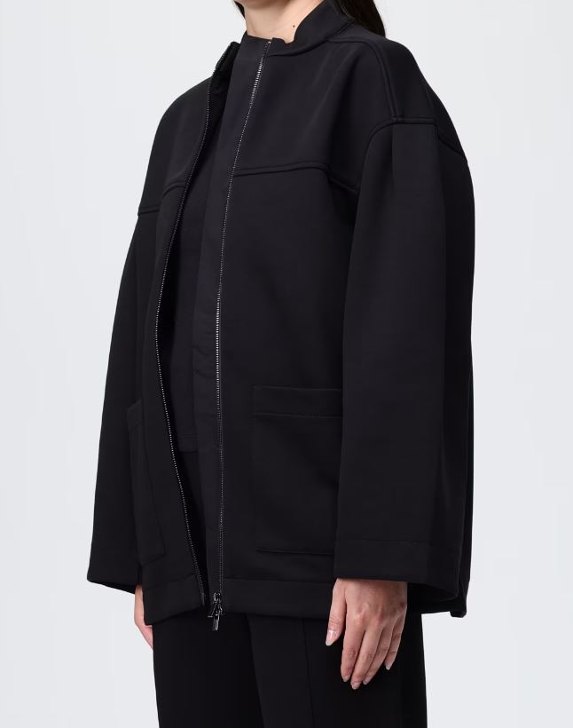 High Neck Black Sweatshirt