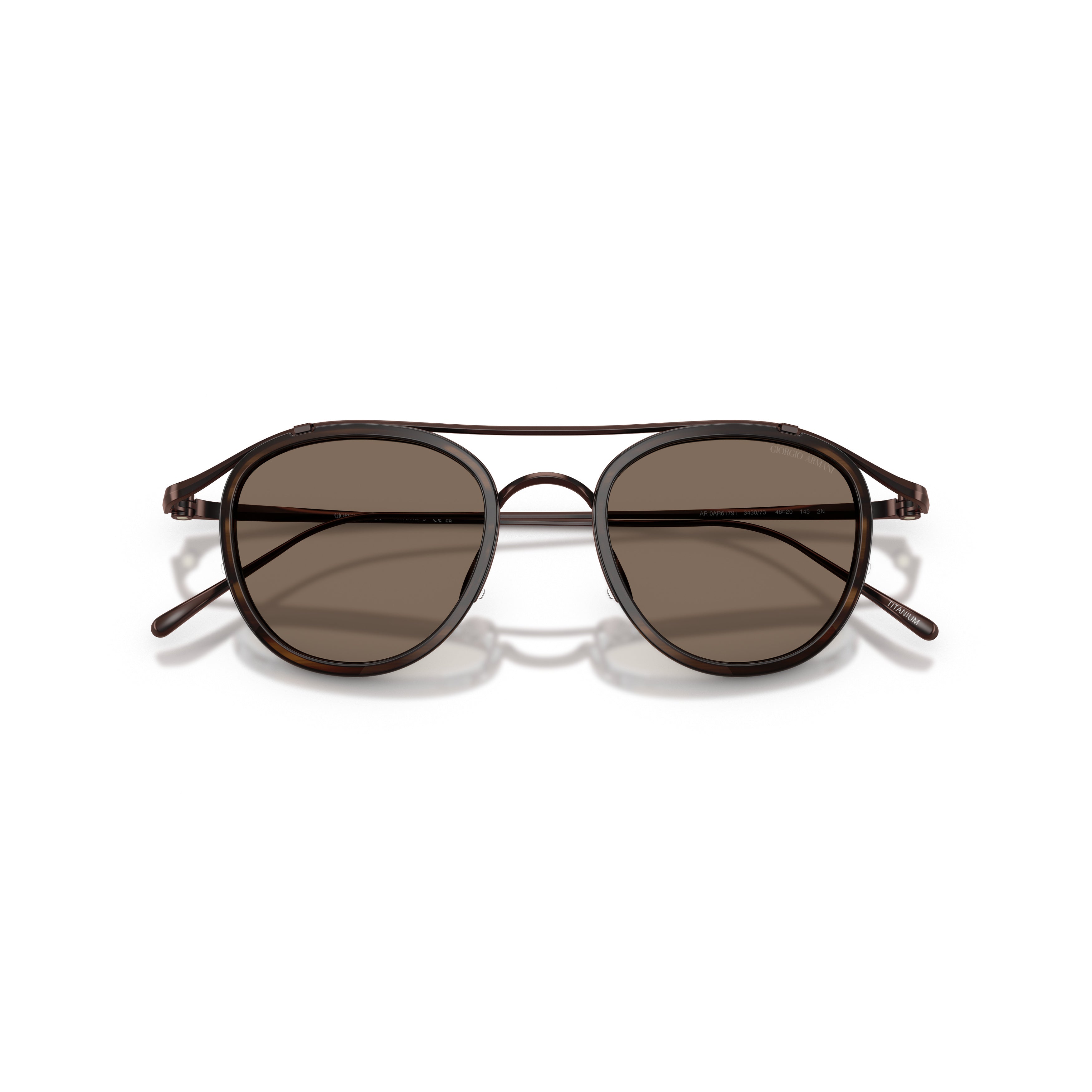 0ar6179t Titanium Frame Sunglasses with Double Bridge