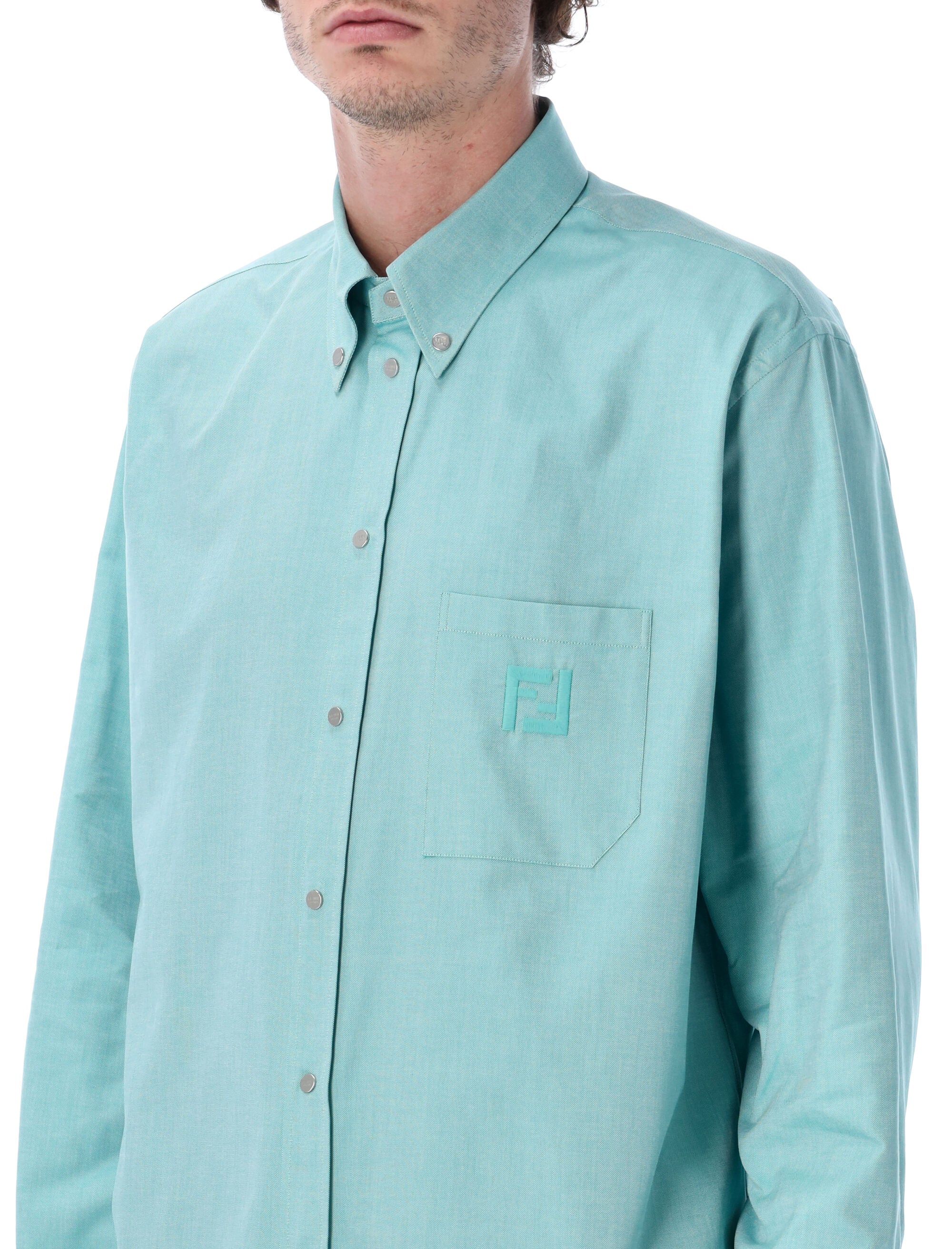 Comfort Fit Turquoise Cotton Oxford Shirt