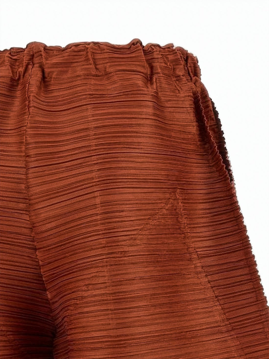 Distinctive Pleated Brown Wide-Leg Pants
