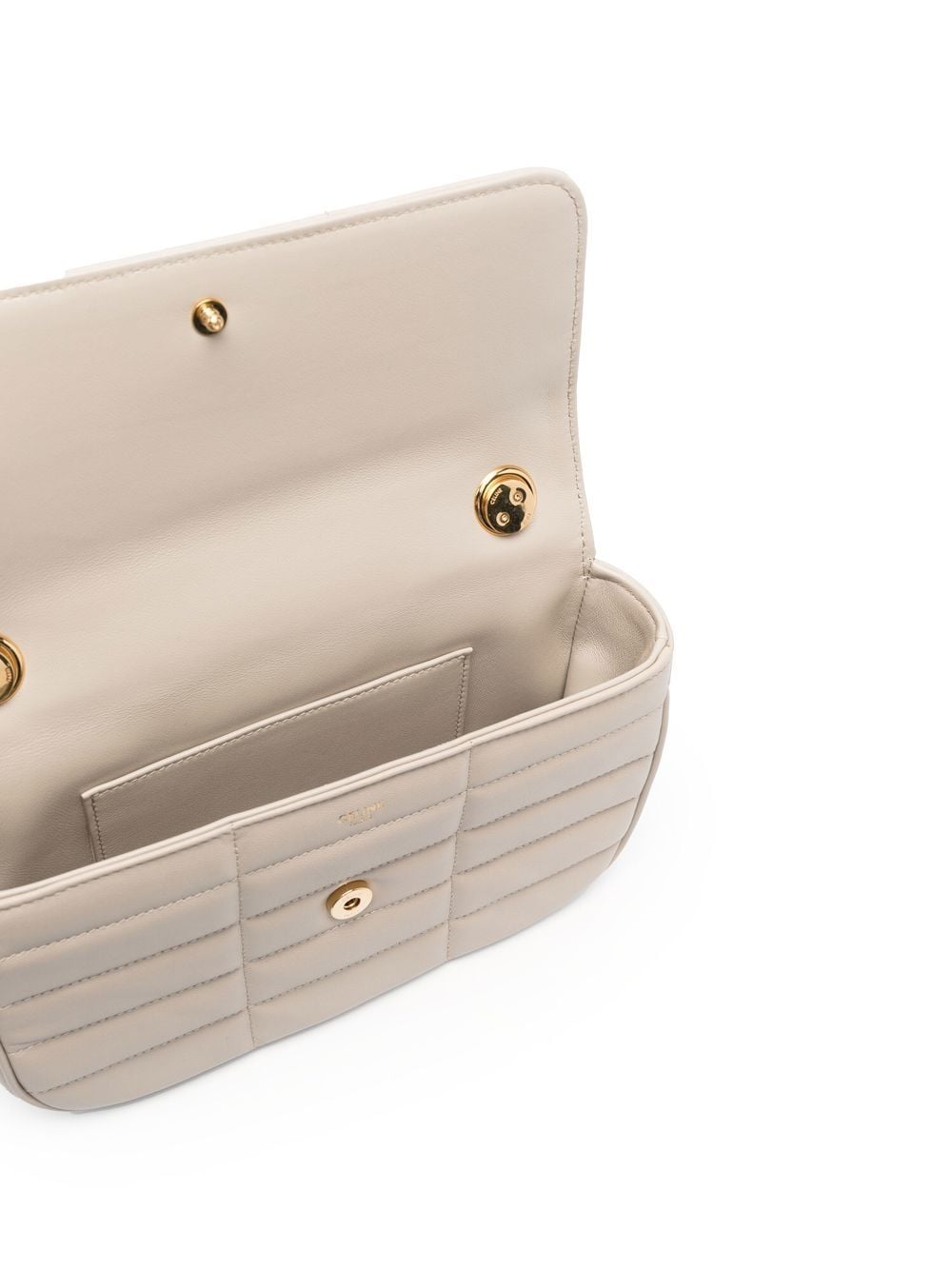 Quilted logo-plaque shoulder bag