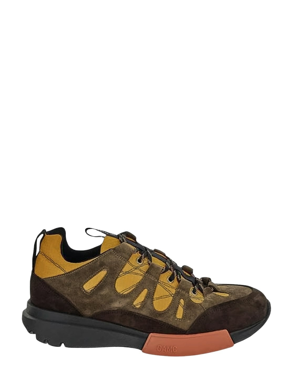 Low-Top Leather and Mesh Sneakers