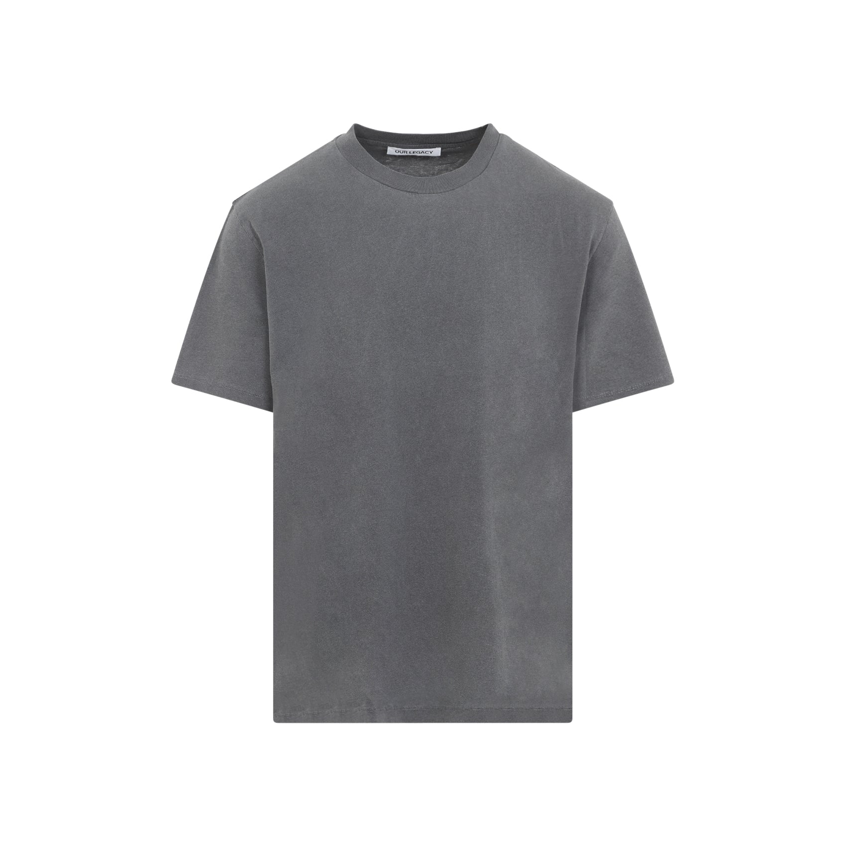 Vintage-Inspired Grey Crew Neck T-Shirt