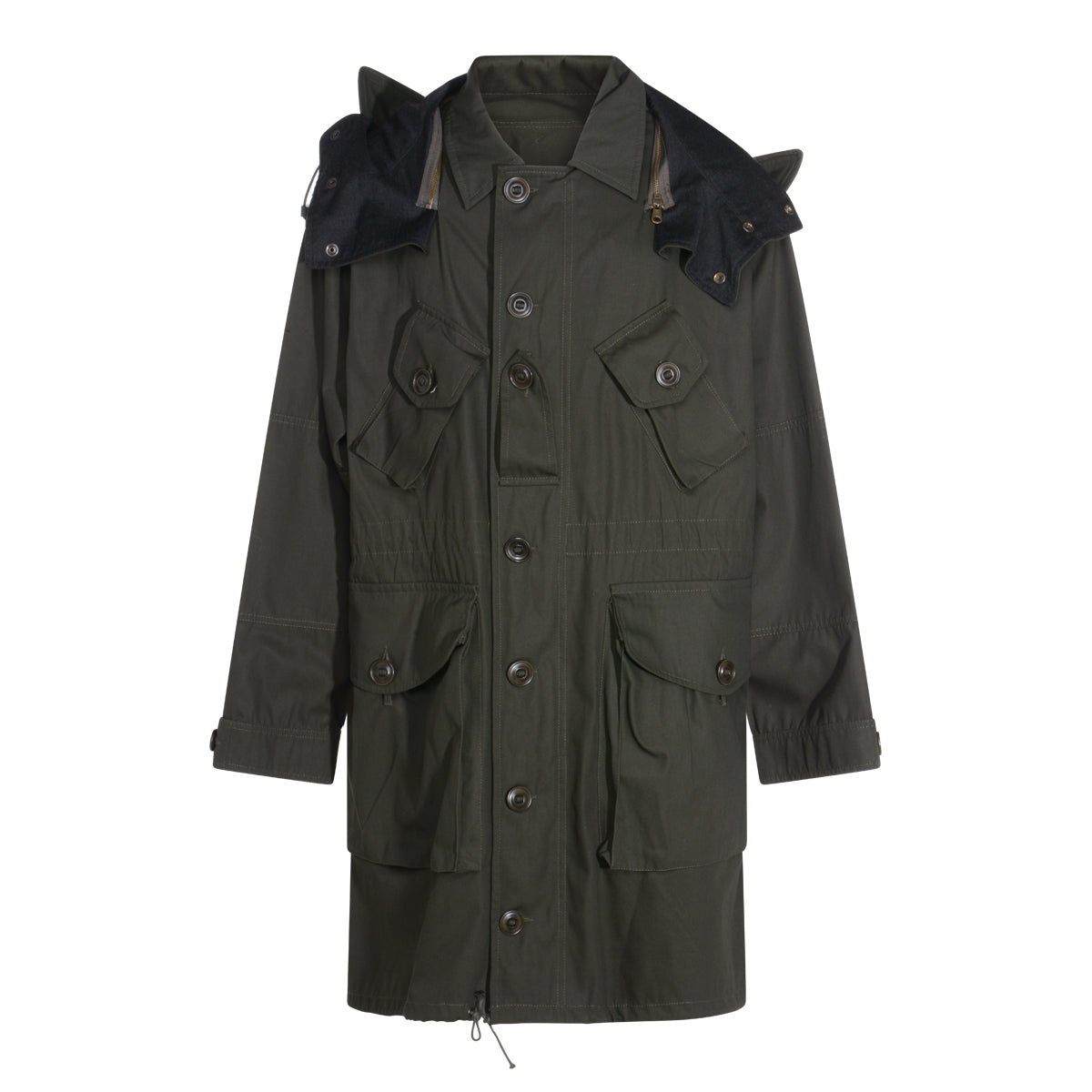 Dark Green Cotton Coat