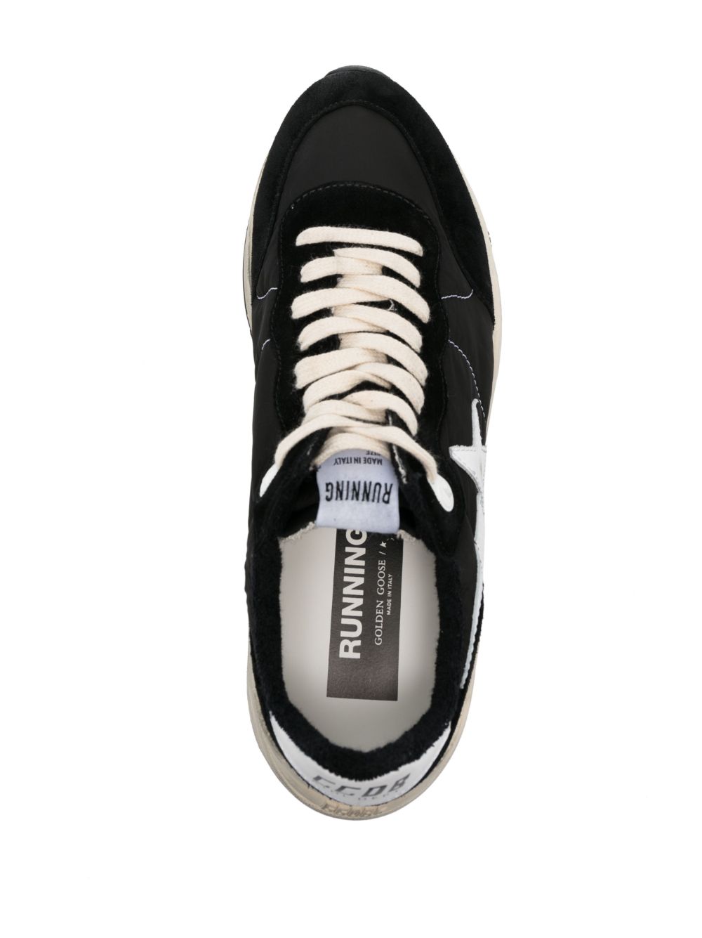 Chunky Black Sneakers with Silk