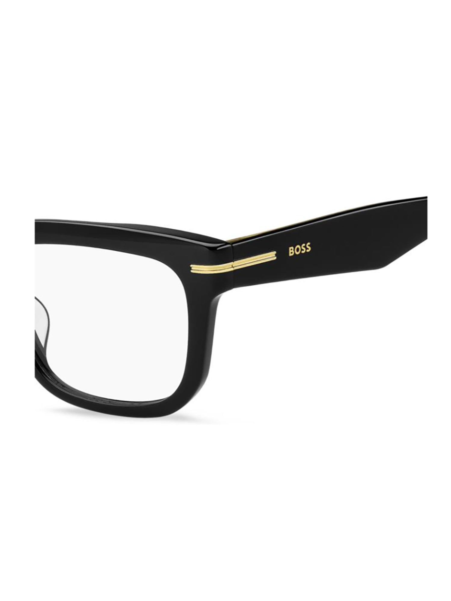 Rectangular Optical Frames with Glossy Finish and Gold Accents
