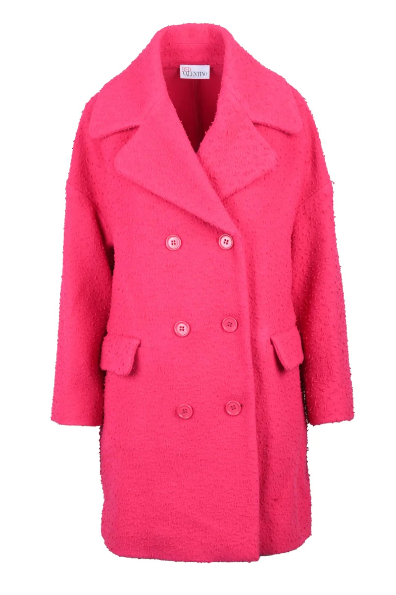 Double-Breasted Coat - Fuchsia