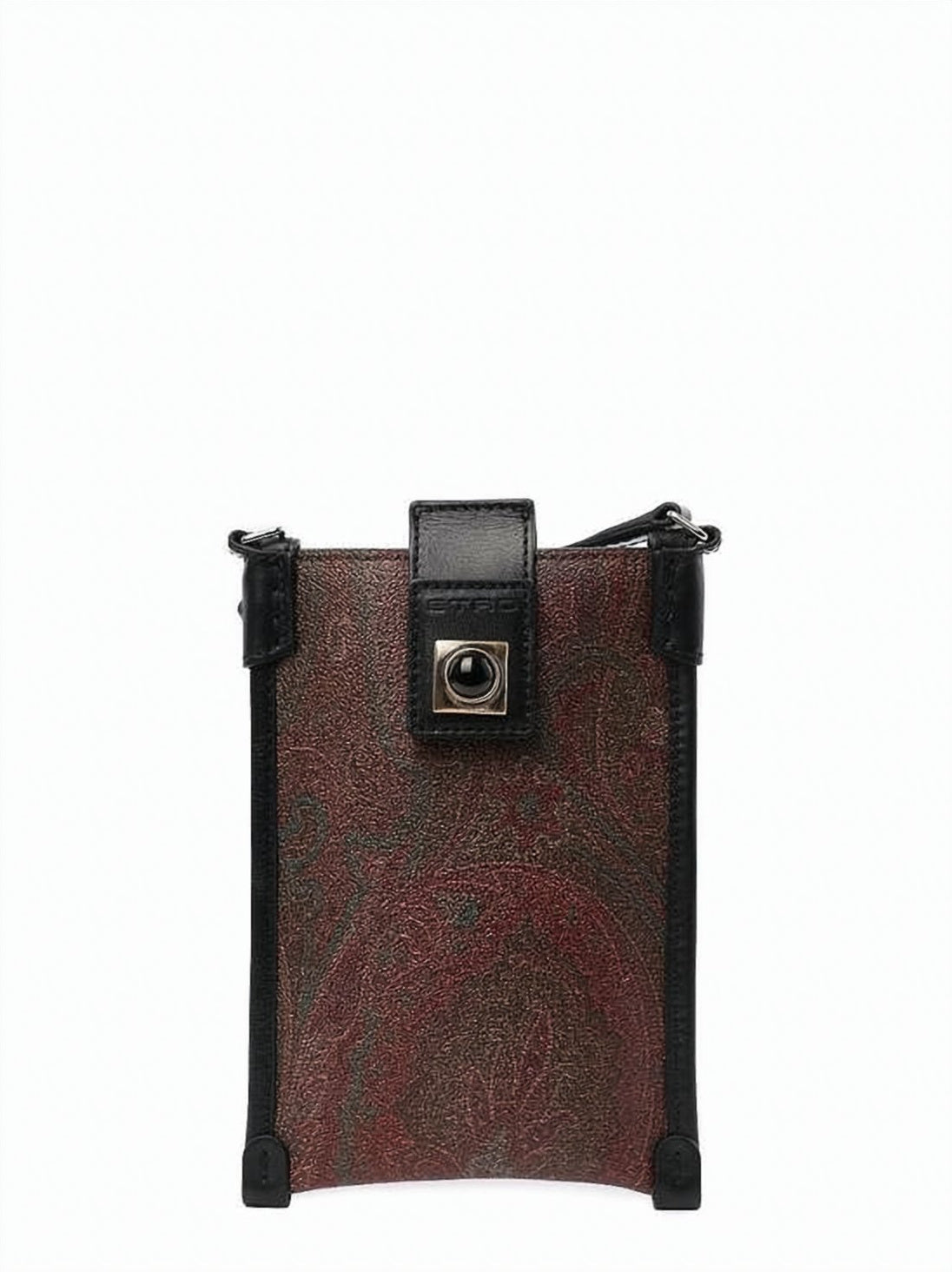 Structured Paisley Pattern Shoulder Bag