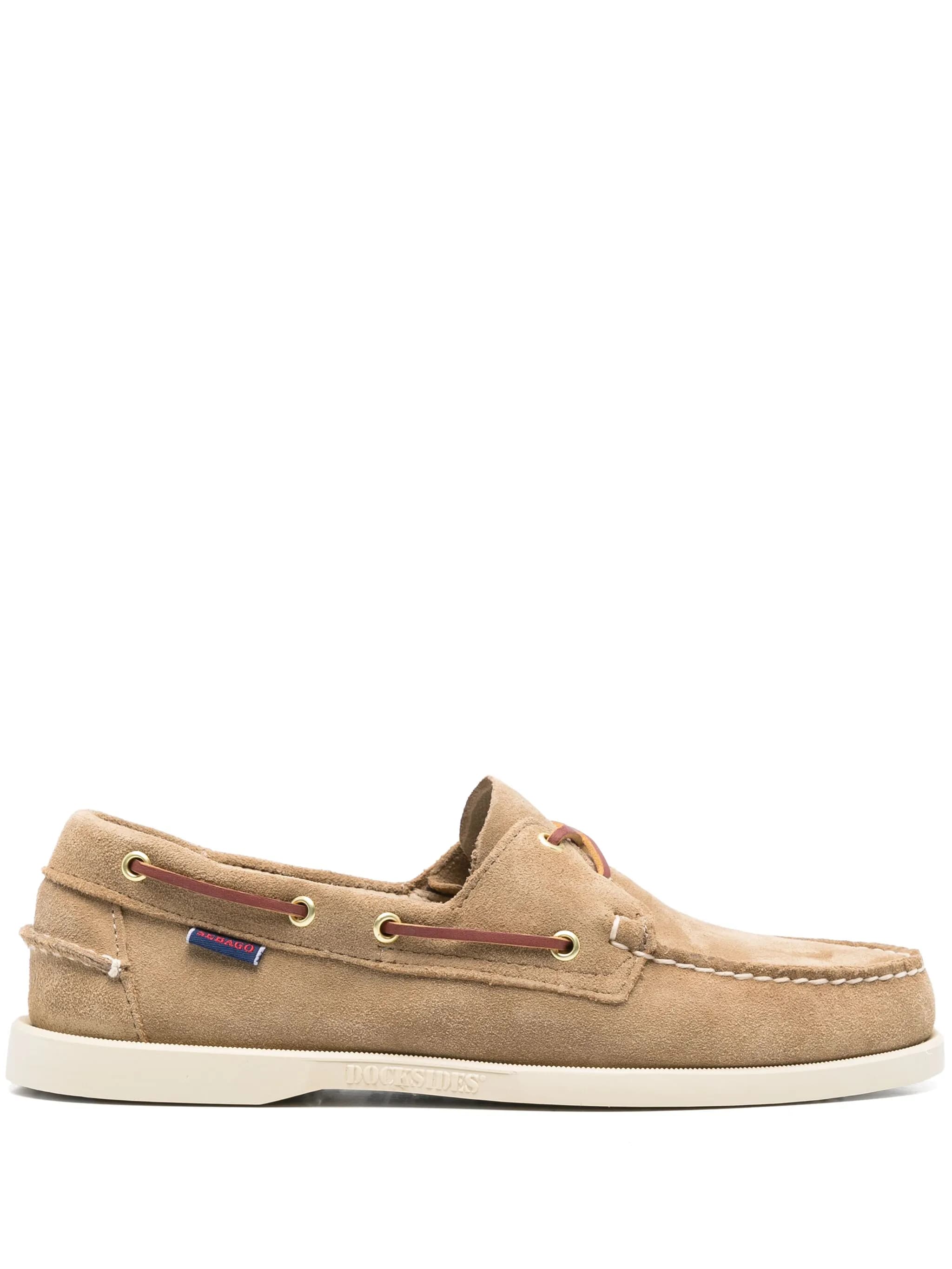 Beige Portland Artisan Suede Boat Shoes