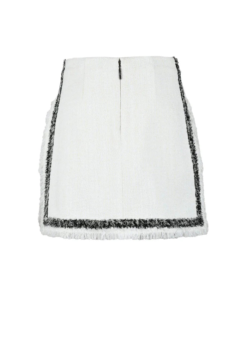 Mini Skirt Zip - White