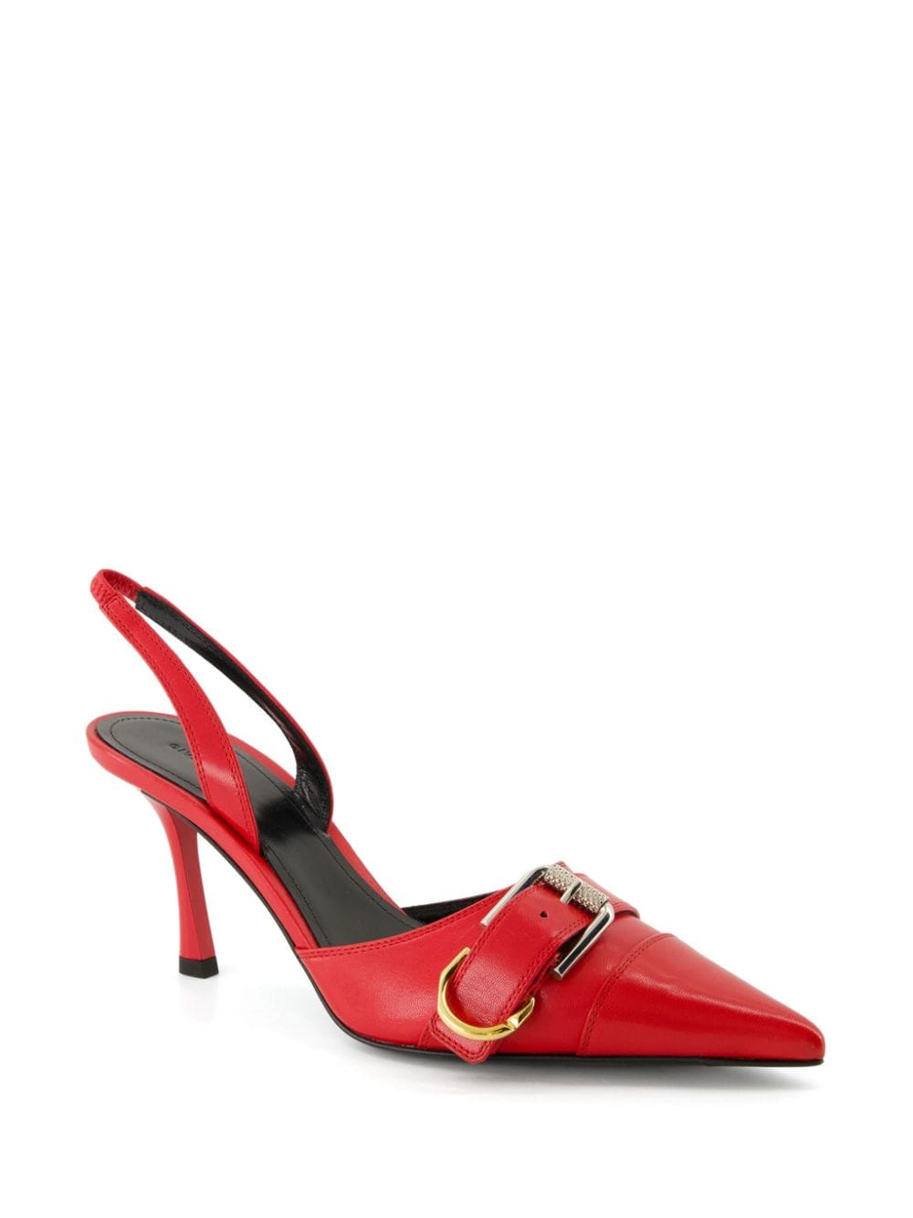 Mid Heel Red Slingback Pumps