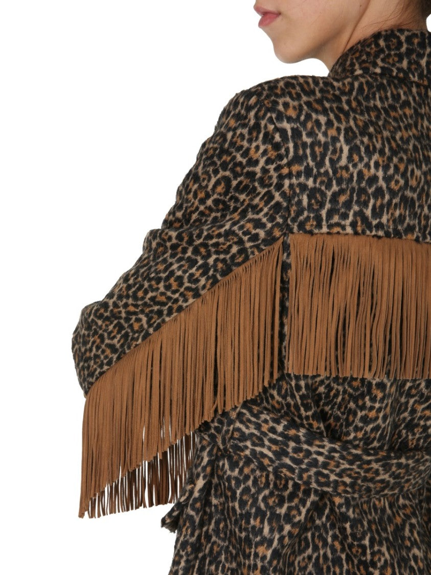 Structured Leopard Print Jacket