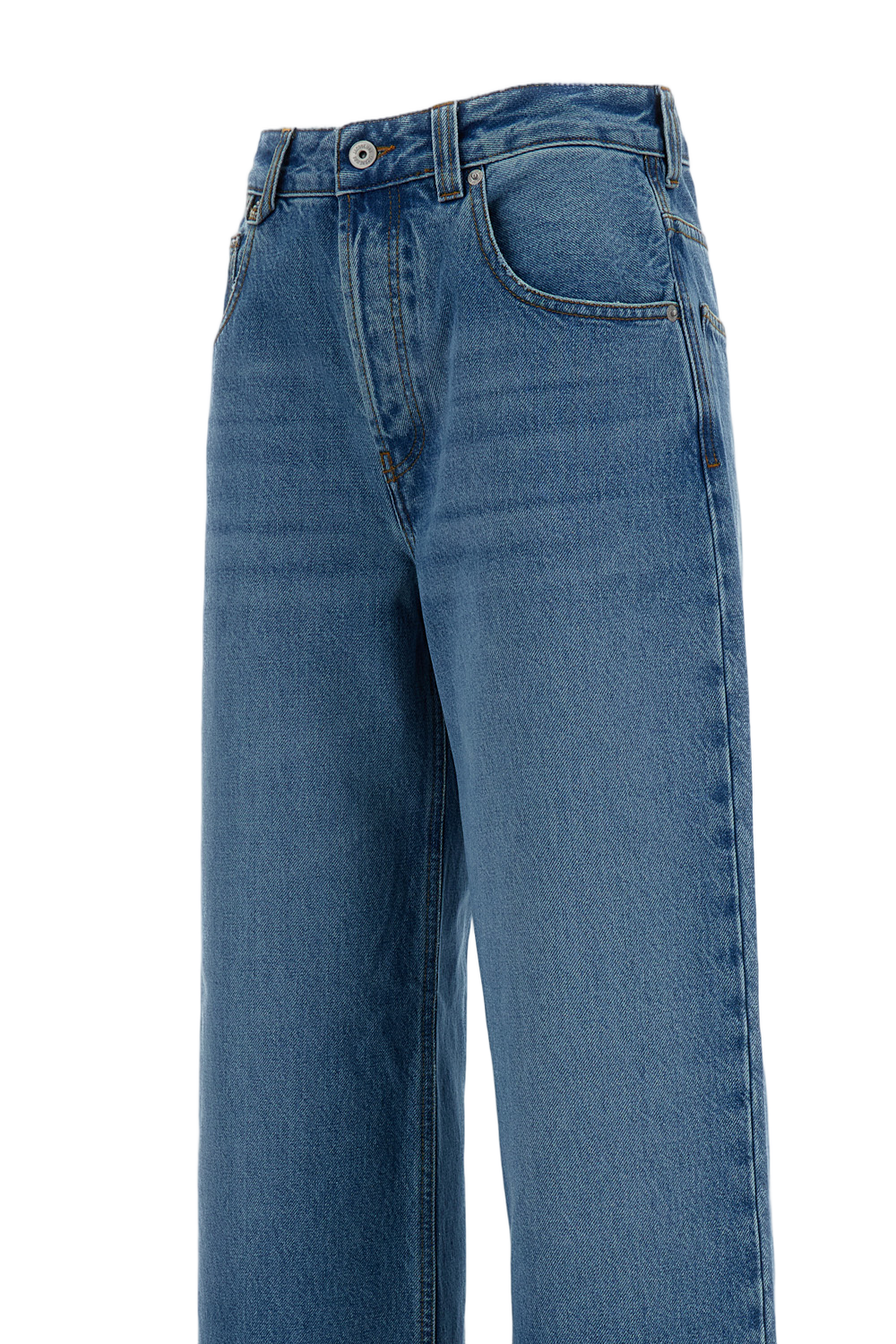 Straight-Leg Denim Jeans with Five-Pocket Styling