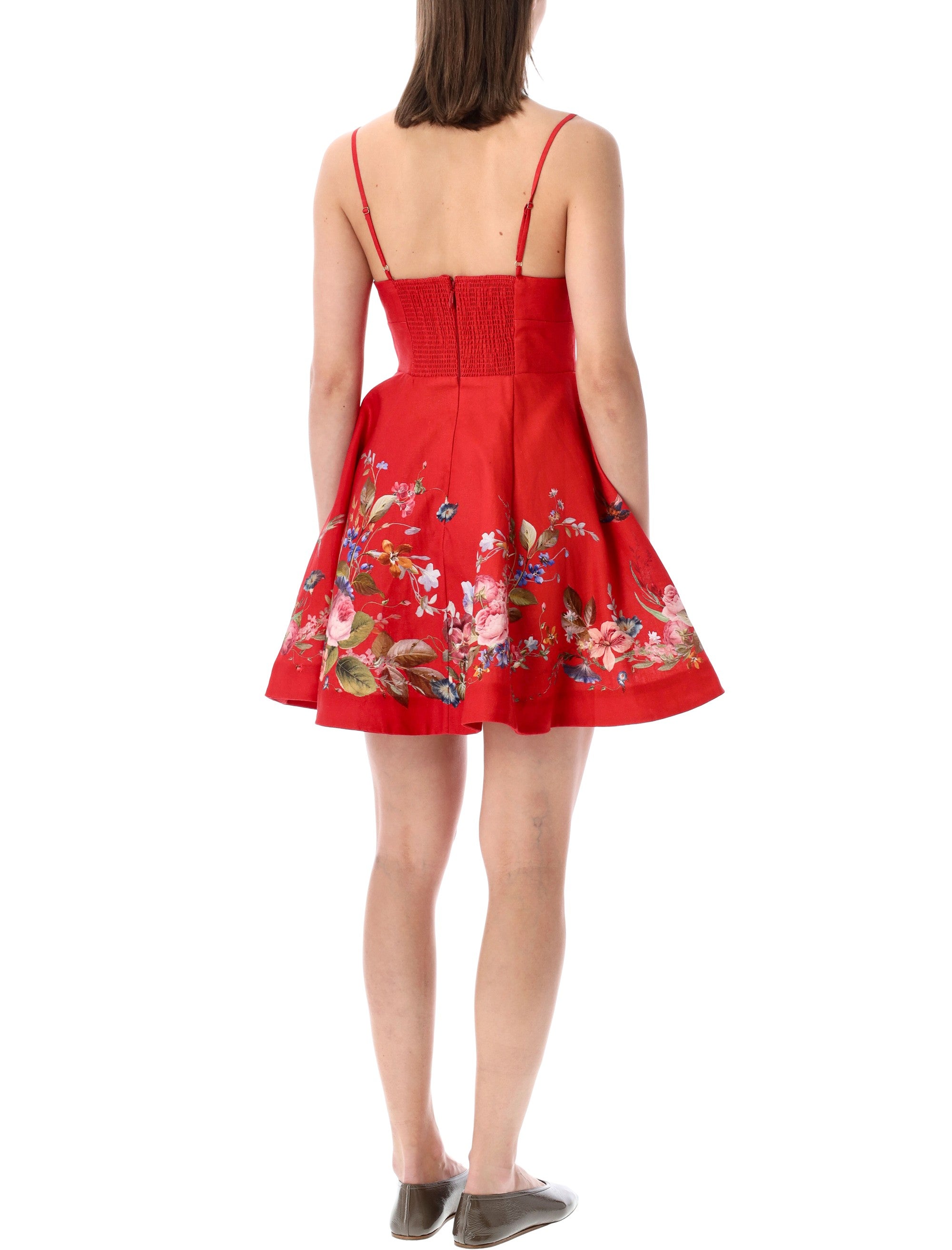 Patience Red Floral Mini Dress