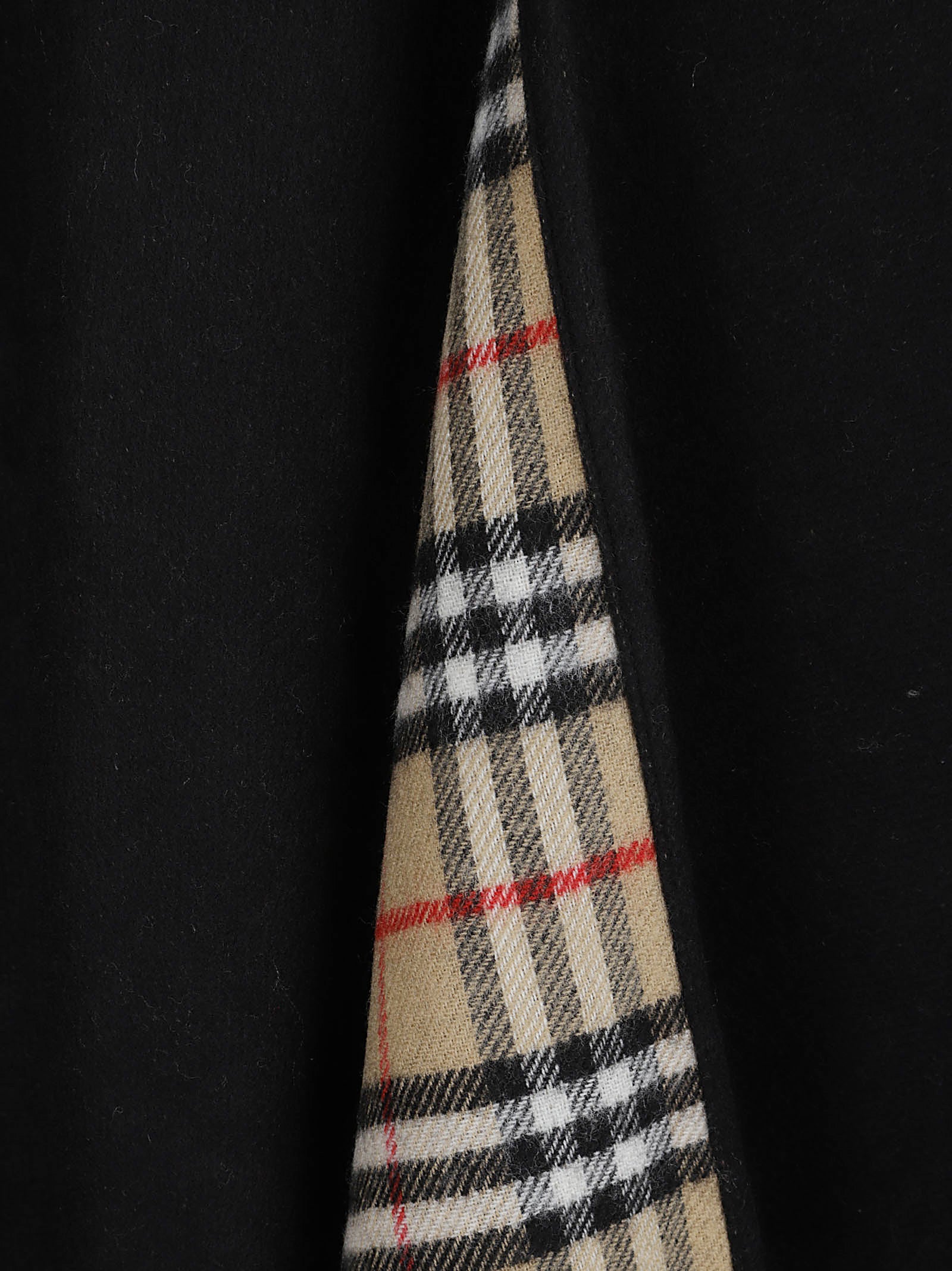 Reversible Checked Scarf in Black