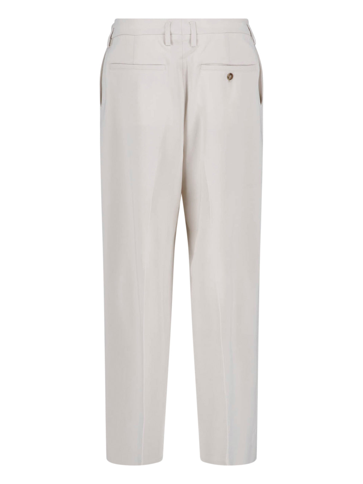 Cream Paloma Mid-Rise Wide Leg Trousers