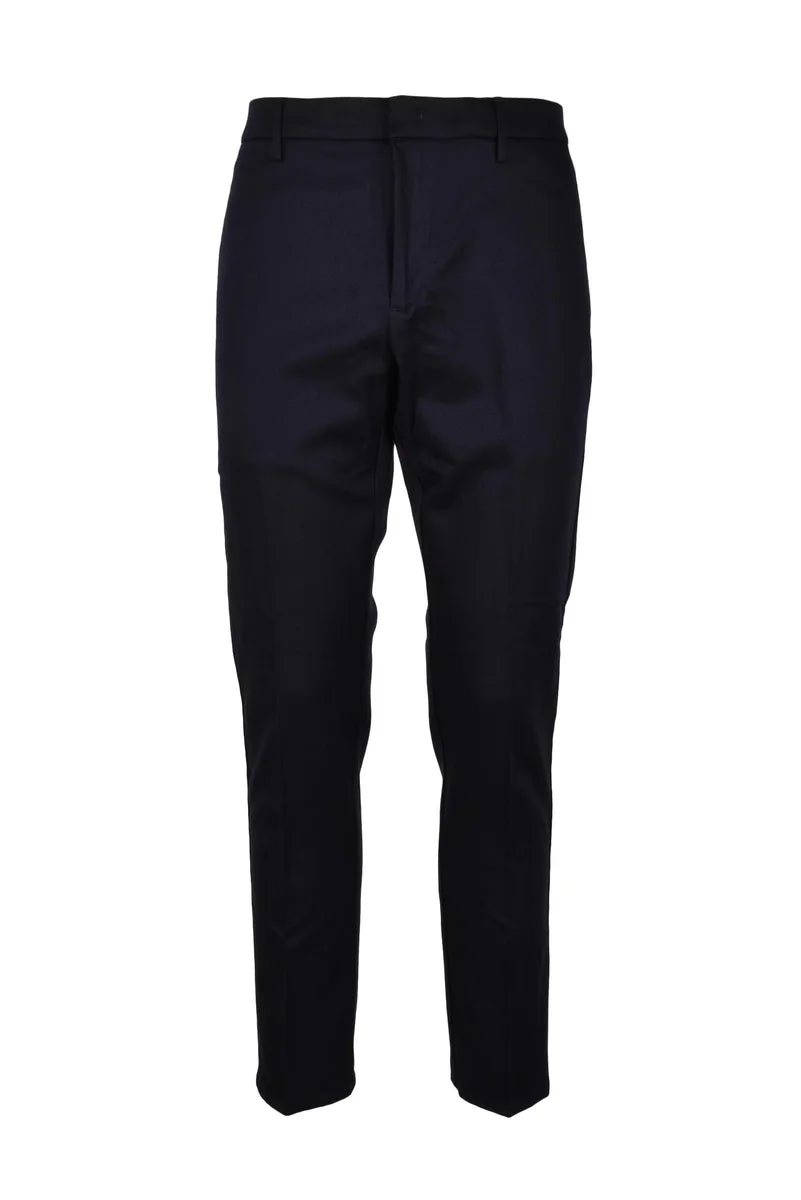 Wool Cotton Stretch Pants Ral - Night Blue
