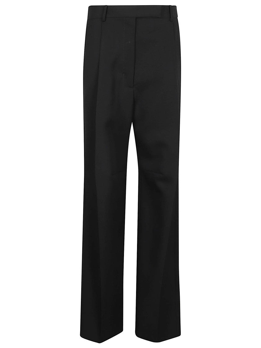 Tailored Straight-Leg Trousers With Concealed Front Fastening