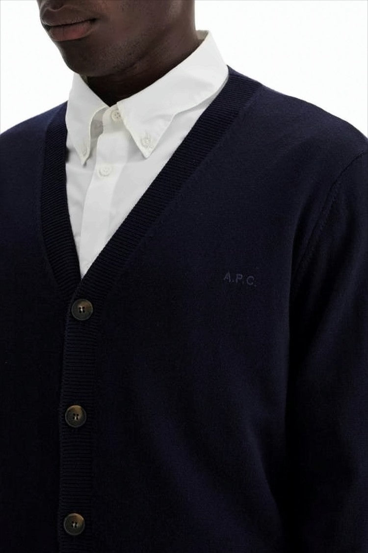 Minimalist V-Neck Cardigan with Button-Down Front