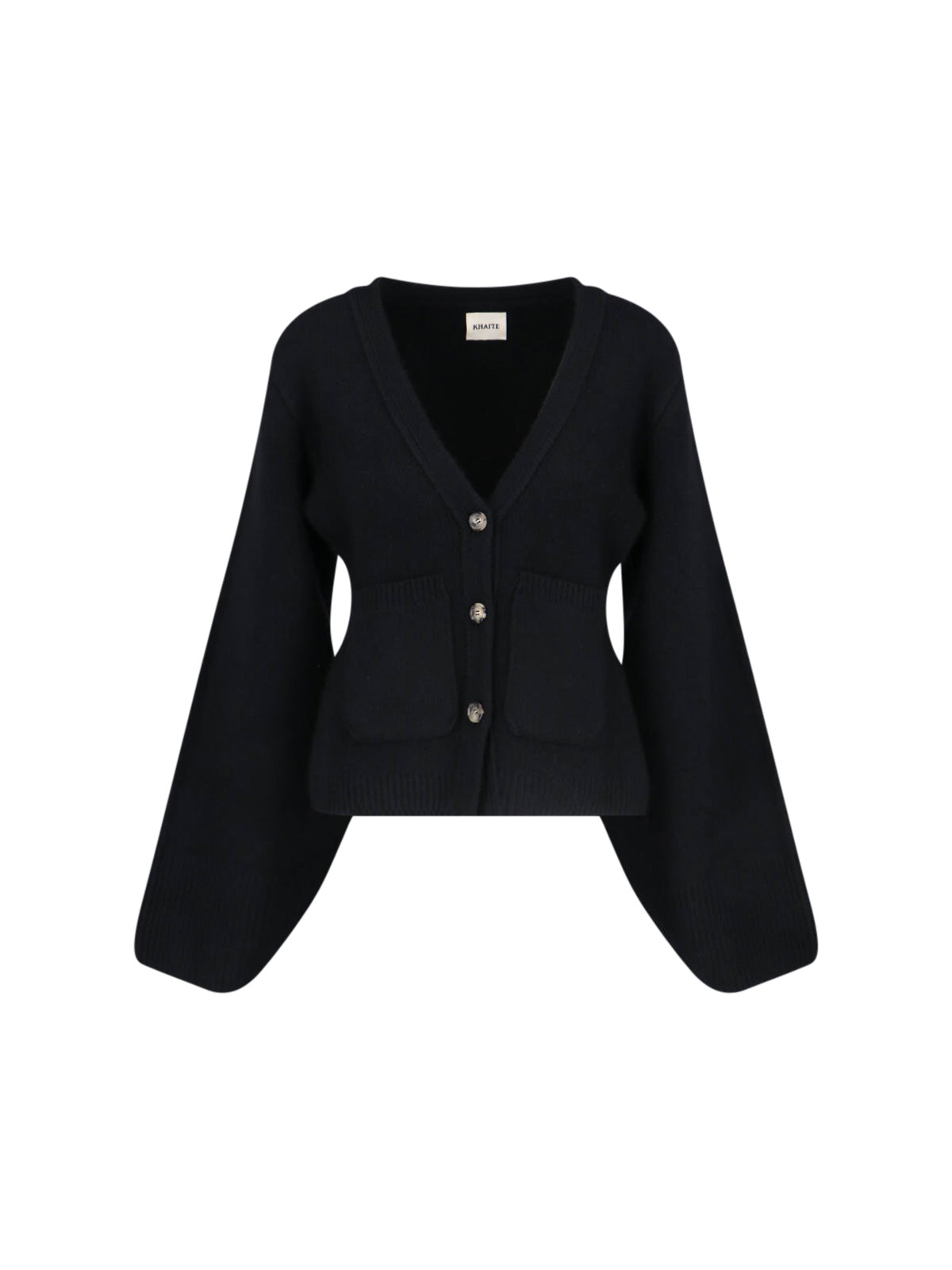 "The Scarlet" Cardigan, In Black Cashmere